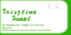 krisztina hampl business card